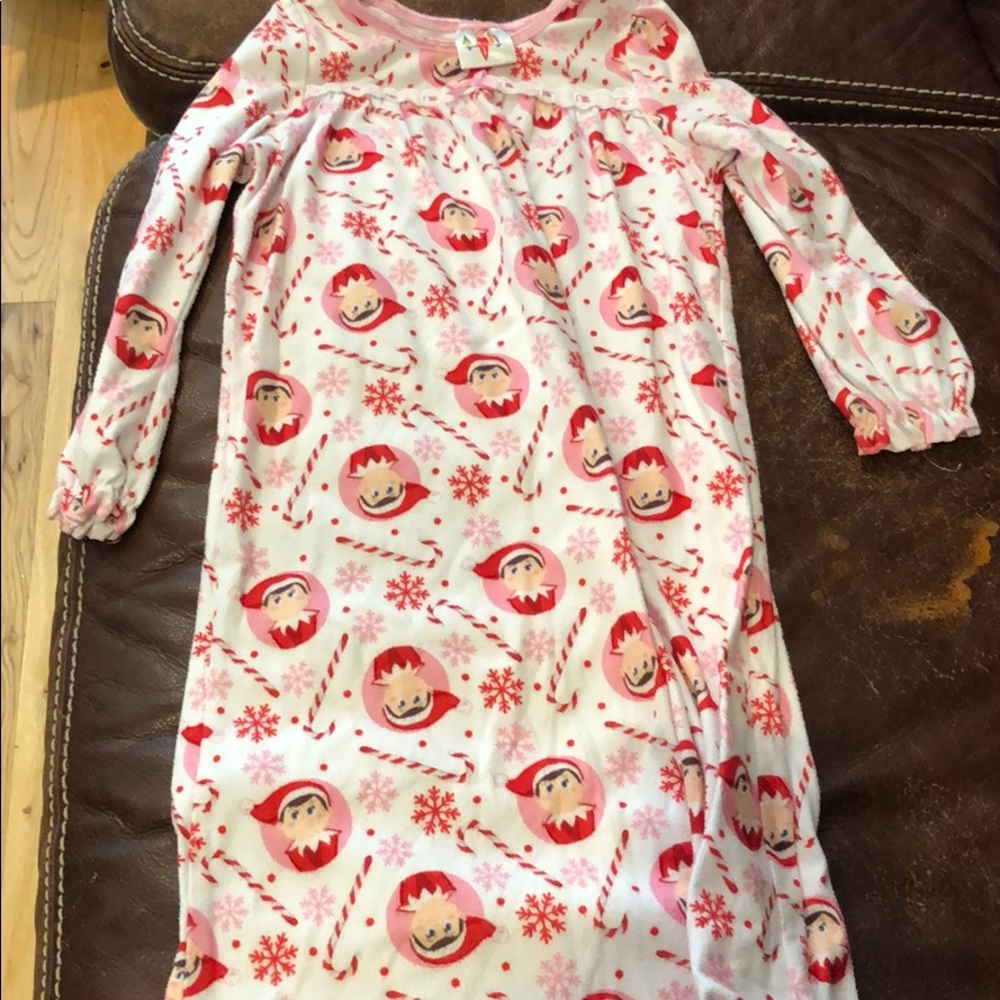 Elf on the shelf long sleeve pajama gown